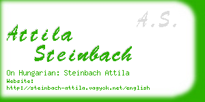 attila steinbach business card